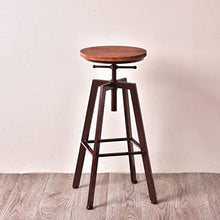 LWW Sedie, ferro legno massiccio industriali Sgabelli vento, High Chair Sgabello Alto sollevamento Bar poltrona da salotto Caffè,B