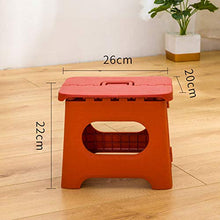 MoYouno Sgabello pieghevole rosso portatile, robusto e pieghevole, in plastica, per bagno, casa, cucina, giardino, viaggi all'aria aperta