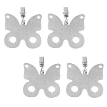 Amuzocity Set di 4 Pesi Tovaglia a Forma di Tovaglia in Acciaio Inox - La Farfalla, 4.5x7cm