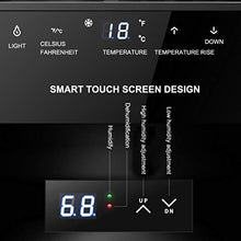 Armadio per Sigari Elettronico Intelligente Umidificatore per Sigari A Temperatura E umidità Costanti Ripiano in Legno di Cedro Sistema di Controllo Intelligente