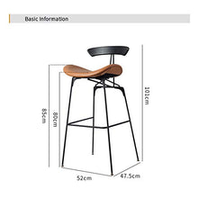 TopJiä personalità con Schienale Sgabelli da Bar,Alta qualità Commerciale Seggiola da Bar,Avere PU Pelle Sgabello da Bar,Gamba Carbonio Stuoia Vernice Nero,Adatto per Cucine Bar Caffetterie Bar