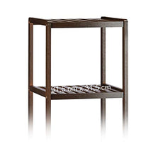 Relaxdays Mobile da Bagno in bambù con 5 Ripiani, Scaffale a Colonna, Legno, Marrone Scuro, HxLxP: 139,5x34,5x33 cm
