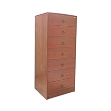 WEBMARKETPOINT Cassettiera Noce Antico in legno nobilitato con 7 cassetti H.111x46x42 cm