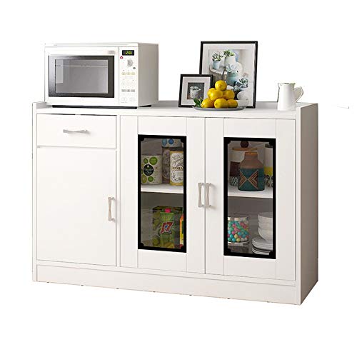 LULUVicky in Piedi Bagagli Petto Cucina Governo di immagazzinaggio, Consolle Credenza con cassetto Cassetto Bassa Credenza (Color : White, Size : 120x40x80cm)