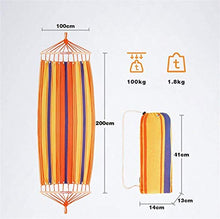 XIAOTIAN Pieghevole Stick Wooden Hammock Weekend Family Picnic Amaca per Adulti all'aperto Pieghevole e Facile da trasportare Amaca