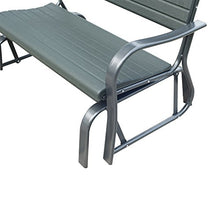 Outsunny Panca a Dondolo da Giardino in Metallo e Plastica, Panchina a 2 Posti (Max. 200 kg), 125L x 73P x 88A cm