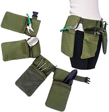Namvo Borsa porta attrezzi da giardino con tasche, borsa in tela da giardino, kit di accessori da giardinaggio cintura portautensili (verde)