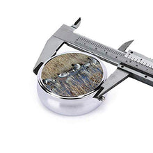 Scatola rotonda per medicina portatile, mini pillole in metallo, dispenser per pillole tascabili, borsa da viaggio, idea regalo, anatre e uccelli
