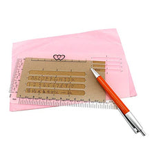Fgyhty Kit Set Lettera / 4PCS Craft Stencil trasparenza d'indirizzamento Righelli Guida Modelli Diario Scrittura a Mano Busta Multi-Uso