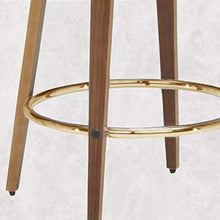 LXYPLM Sgabello Sedie Bar Barstools Contatore di Legno Solido Libero Girevole Bar Sedie Sedile, Simple Ecopelle Colazione Cucina sgabelli Alti for Kitchen Cafe Bar Arredo Bar Cucina (Color : Brown)