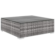 vidaXL Set Divani da Giardino 9 pz con Cuscini Foderati Lavabili Modulare Leggero Elegante Arredi da Esterno in Polyrattan Grigio Telaio in Acciaio