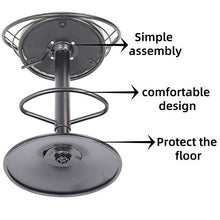 GOLDFAN Set di 2 Sgabelli da Bar Sedia da Cucina Altezza Regolabile Girevole a 360° con Schienale,Verde