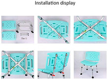 Sgabello da bagno JUNshower sgabelli sedile Bagno Mobility Aid pieghevole Doccia, leggero regolabile in altezza Bagno Bagno Sedile Stool, Fare il bagno Aiuti for Anziani, staccabile Schienale Sedia (C