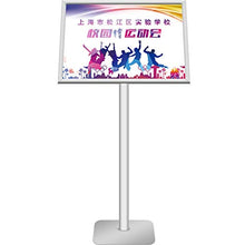T-shape A2 Poster Stand Display Pubblicità Sign Stand Avviso Supporto for insegna - Heavy Square Base in acciaio, Alluminio Snap Open Frame for A2 Grafica, sia verticale che orizzontale Visualizza seg