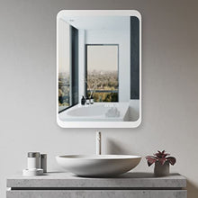 HOKO® Specchio LED per bagno, anti-appannamento riscaldamento e orologio digitale, 50 x 70cm, energetica A+, HK034A