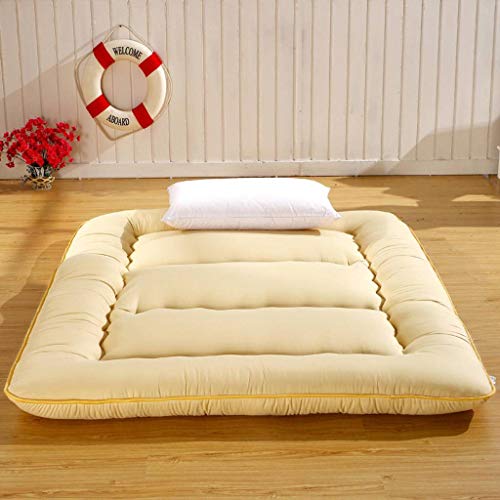 BEIGOO Tradizionale Japanese Materasso Futon, Addensare Tatami Materasso Pieghevole Traspirante-Rullo Materasso Terra Studente Dormitorio Sacco A Pelo Pad-A-90x200cm(35x79inch)