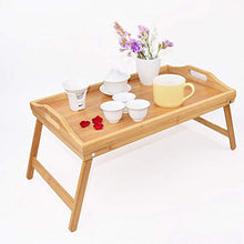 jiaju Tavoli da Picnic Tavolo Pieghevole, Portatile Bamboo Letto Letto Vassoio per Laptop Desk Desk tè Tavolo da Portata Tavolo Pieghevole Gambe per Laptop