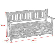Panchina del Parco Panche Portaoggetti Esterno, Panca da Patio Legno Massello Resistente Intemperie con Cuscini, Panchina da Cortile con Schienale Braccioli, Utilizzato Riporre Attrezzi Giardinaggio