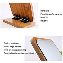 XJZSD Specchio Pieghevole Portatile, Cornice in Legno Antico Camera da Letto Vanity Desk da bancone da Bagno per Il Bagno per Il Bagno Make up ingrandimento Marrone