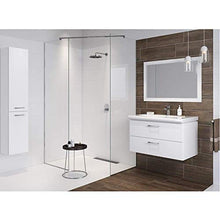 Lara - Mobile da bagno con 2 cassetti, colore: grigio lucido