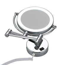 Specchio per Il Trucco, LED 8 Pollici Specchio Ingranditore Pieghevole A Doppia Faccia 3X (Colore: Argento, Dimensioni: 8 Pollici 3X)
