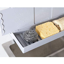 Yarnow Lavello Paraspruzzi Telescopico Staccabile Schermi per Schizzi di Sapone Pennello Portaspugna per Cucina Bagno (Grigio)