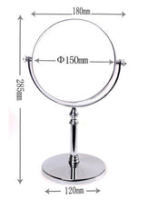 HIMRY Doppia Faccia Specchi da Trucco, Ingranditori 10X con Piedistallo, 14,7 cm 6 Pollici Specchio da Tavolo, Specchio Bagno per Trucco e Rasatura, Cromato, KXD3106-10x