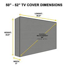 Copertura for TV Esterna con Interno Resistente Ai Graffi E Tasca for Riporre Il Telecomando, Sigillo Inferiore, Protezione Resistente alle Intemperie for LCD, LED, Televisori al Plasma