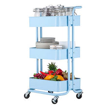 LYM &ripiano di stoccaggio Scaffalature Multifunzione Semplice casa Soggiorno Cucina Cameretta a 3 Strati Spostamento con Ruote Scaffalatura di Finitura Scaffale di Finitura