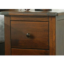 Comodino in Legno massello, Stile Americano, 2 Strati, Mini Color Noce, Peso 400 kg-45x40x55 cm FANJIANI