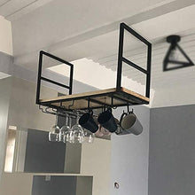 Portabicchieri da Appendere in Legno Massello, Portabicchieri da caffè, Portabicchieri, Adatto per Ristorante/Bar/Famiglia, Mensola A Soffitto ， 4 Dimensioni (Size : 100 * 30 * 50cm)