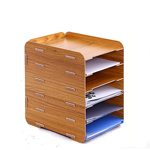 Schedario Classificatore Verticale Schedario, Classificatore Da Tavolo In Legno, 4 Strati Di Articoli Per Ufficio Creativi, Cartella Della Scatola Di Immagazzinaggio Di Libri A Più Strati, Per Uso Uff