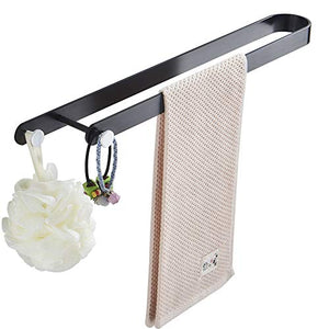 Feixunfan Portasciugamani Premium in Acciaio Inox Portasciugamani Autoadesiva Rack in Bagno Nero Opaco per Home Hotel (Color : Black, Size : 65cm)