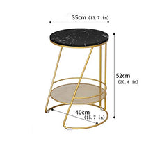 Comodino Comodino Tavoli Da Comodino Tavolino Da Tavolo In Metallo Portatile Da Letto In Metallo In Marmo Controsoffitto Da Camera Da Letto Comodino Moderno ( Color : Black , Size : 40*40*52cm )