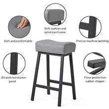 Belupai - Sgabelli da bar per la colazione, alti da cucina, stile industriale, colore: grigio, 1 pezzo