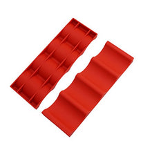 BESTonZON - Portabottiglie in Silicone per Frigorifero, Pieghevole, impilabile, per Vino, lattine, Birra, Tappetino (Rosso)