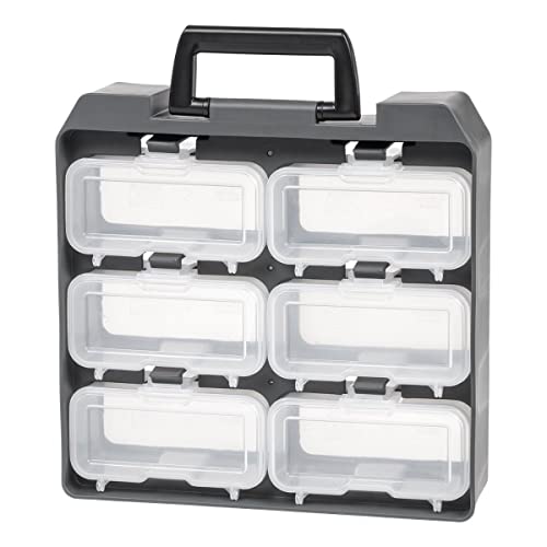 Iris Ohyama, Custodia, Scatola, Organizer, CasLottota degli attrezzi, Rimovibile, Supporto per cintura, Facile da trasportare, Garage - Unit Case UC-6W - Grigio
