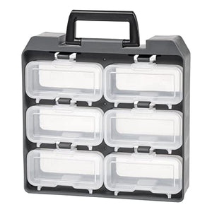Iris Ohyama, Custodia, Scatola, Organizer, CasLottota degli attrezzi, Rimovibile, Supporto per cintura, Facile da trasportare, Garage - Unit Case UC-6W - Grigio