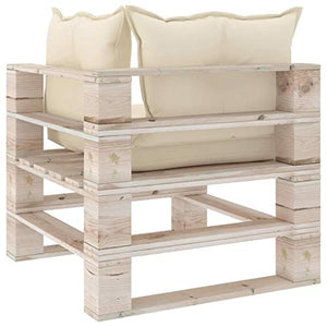 vidaXL Divano Angolare da Giardino in Pallet con Cuscini Legno di Pino