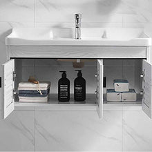 NgMik Cabinet Specchio Lavabo Armadio da Bagno in Alluminio Spazio Bagno lavandino per lavabo Armadio a Muro Armadio a Muro Armadio a Parete Facile da Pulire (Color : White, Size : 48x81x48cm)