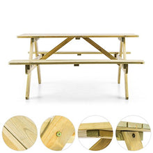blumfeldt Picknickerchen - Tavolo da Picnic per Bambini, Tavolo da Picnic e da Gioco, Stabile, in Legno di Pino, Resistente agli Agenti Atmosferici, Spessore Legno 2cm, Legno