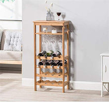 COLiJOL Portabottiglie da Terra da 16 Bottiglie Portabottiglie in Legno Massello Portabottiglie Scaffale Portaoggetti Decorazione Di Moda