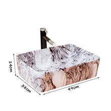 William 337 WYZ Lavabo in Ceramica, Arte sopra Il Contro Lavatoio lavandino del Bagno Guardaroba Wash Stand (49x38x14cm) Room