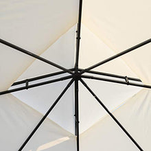 Outsunny Gazebo da Esterno o Giardino 3x3m con Zanzariera, Telaio in Acciaio e Doppio Tettuccio, Bianco