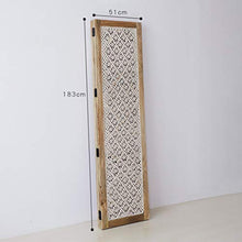 Room Screen Even Divisorio per Soggiorno Mobile con Schermo Pieghevole in Pizzo Intrecciato Naturale, Privacy con Schermo Pieghevole Diamond Diamond, Parete divisoria a 4 Pannelli