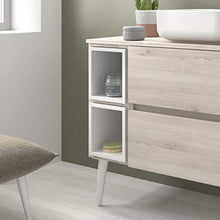 Yellowshop. - Mobile Bagno sospeso 100 cm Stile Moderno lavabo appoggio specchiera LED MOD. Evo (Legno Naturale)