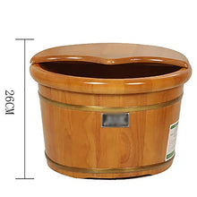 YLL Canna per pediluvio Oak Salute Foot Tub, 26 Cm di Altezza, Foot Tub E Coperte Foot Tub, Durevole