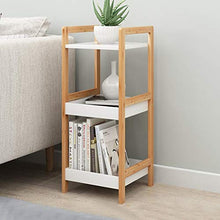 LYM &ripiano di stoccaggio Cucina Scaffale, Supporto Multi-Funzione Fiore Rack Bagagli da Terra Telaio in Legno massello scaffalatura a 3 Strati Scaffale di Finitura