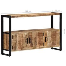 FAMIROSA Armadietto 120x30x75 cm in Legno Massello di Mango