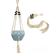 MICROSHE Macrame Plant Hanging Planter Set di 10 Pezzi Appendiabiti per Piante piantana da Appendere al Coperto (Colore : Beige, Dimensione : Set of 10)